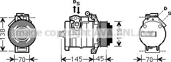 Prasco MSAK530 - Compressor, air conditioning autospares.lv