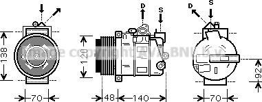 Prasco MSAK393 - Compressor, air conditioning autospares.lv