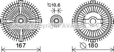 Prasco MSC548 - Clutch, radiator fan autospares.lv