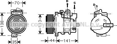 Prasco MSK401 - Compressor, air conditioning autospares.lv