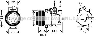 Prasco MSK426 - Compressor, air conditioning autospares.lv