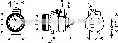 Prasco MSK427 - Compressor, air conditioning autospares.lv