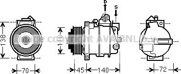 Prasco MSK561 - Compressor, air conditioning autospares.lv