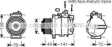 Prasco MSK584 - Compressor, air conditioning autospares.lv