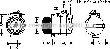 Prasco MSK587 - Compressor, air conditioning autospares.lv