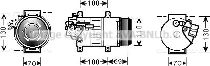 Prasco MSK576 - Compressor, air conditioning autospares.lv