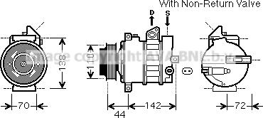 Prasco MSK573 - Compressor, air conditioning autospares.lv