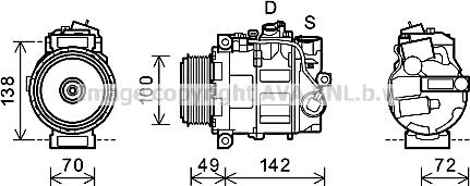 Prasco MSK602 - Compressor, air conditioning autospares.lv