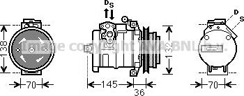 Prasco MSK681 - Compressor, air conditioning autospares.lv