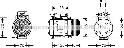 Prasco MSK097 - Compressor, air conditioning autospares.lv