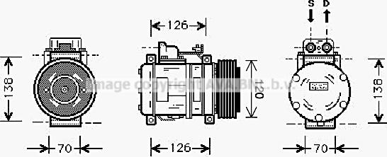 Prasco MSK057 - Compressor, air conditioning autospares.lv