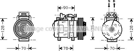 Prasco MSK062 - Compressor, air conditioning autospares.lv