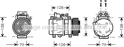 Prasco MSK084 - Compressor, air conditioning autospares.lv