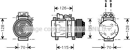 Prasco MSK087 - Compressor, air conditioning autospares.lv