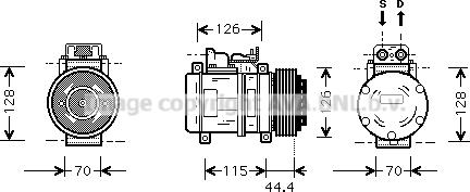 Prasco MSK116 - Compressor, air conditioning autospares.lv