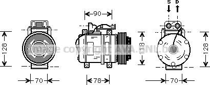 Prasco MSK275 - Compressor, air conditioning autospares.lv