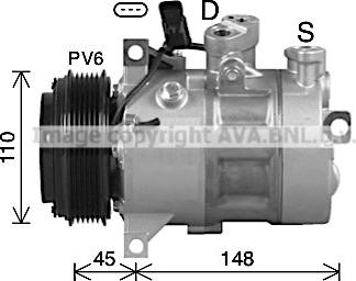 Prasco MSK747 - Compressor, air conditioning autospares.lv