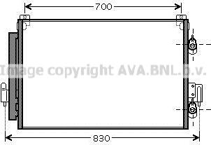 Prasco MT5178D - Condenser, air conditioning autospares.lv