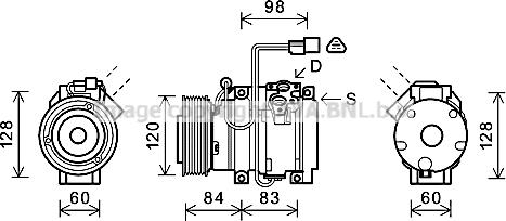 Prasco MTAK227 - Compressor, air conditioning autospares.lv