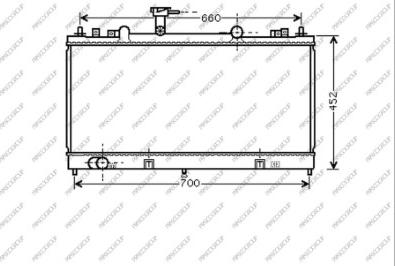 Prasco MZ049R005 - Radiator, engine cooling autospares.lv