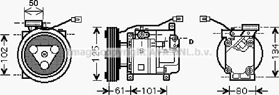 Prasco MZAK207 - Compressor, air conditioning autospares.lv