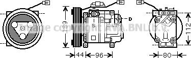 Prasco MZK198 - Compressor, air conditioning autospares.lv