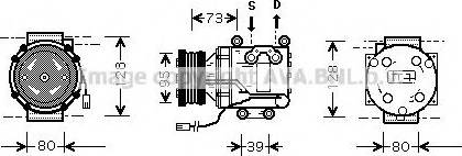 Prasco MZK170 - Compressor, air conditioning autospares.lv