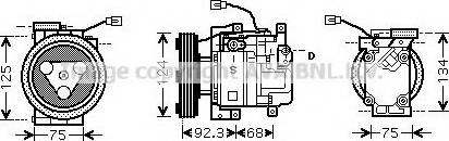 Prasco MZK219 - Compressor, air conditioning autospares.lv