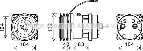 Prasco NHAK013 - Compressor, air conditioning autospares.lv