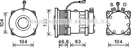 Prasco NHAK017 - Compressor, air conditioning autospares.lv