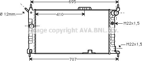 Prasco OL2091 - Radiator, engine cooling autospares.lv