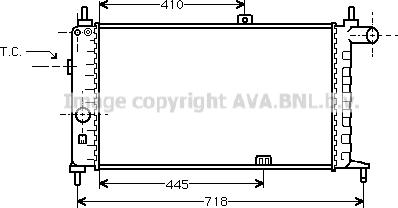 Prasco OL2066 - Radiator, engine cooling autospares.lv