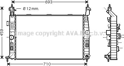 Prasco OL2345 - Radiator, engine cooling autospares.lv