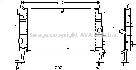 Prasco OL2346 - Radiator, engine cooling autospares.lv