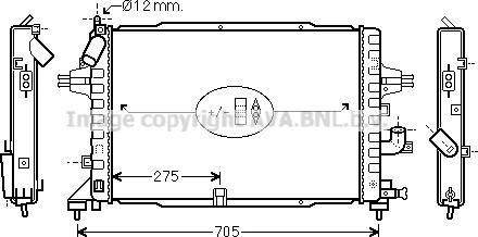 Prasco OL2364 - Radiator, engine cooling autospares.lv