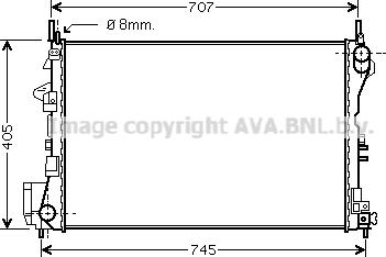 Prasco OL2338 - Radiator, engine cooling autospares.lv