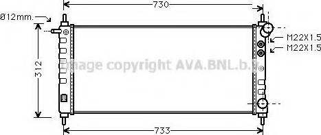 Prasco OL2263 - Radiator, engine cooling autospares.lv