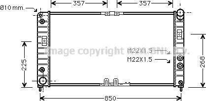 Prasco OL2286 - Radiator, engine cooling autospares.lv