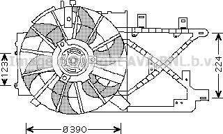 Prasco OL7516 - Fan, radiator autospares.lv