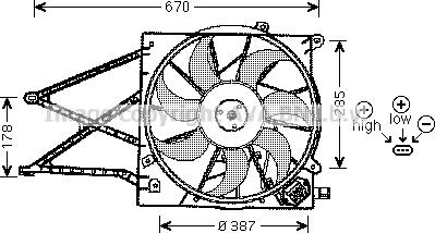 Prasco OL7524 - Fan, radiator autospares.lv