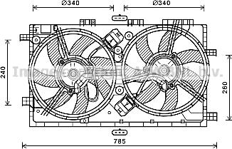 Prasco OL7641 - Fan, radiator autospares.lv