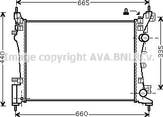 Prasco OLA2408 - Radiator, engine cooling autospares.lv