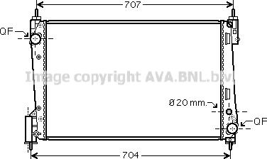 Prasco OLA2423 - Radiator, engine cooling autospares.lv