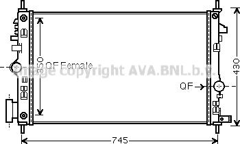 Prasco OLA2473 - Radiator, engine cooling autospares.lv