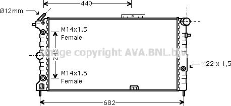 Prasco OLA2136 - Radiator, engine cooling autospares.lv