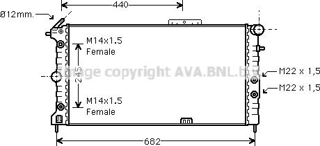 Prasco OLA2173 - Radiator, engine cooling autospares.lv