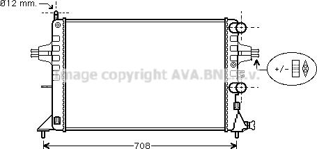 Prasco OLA2255 - Radiator, engine cooling autospares.lv