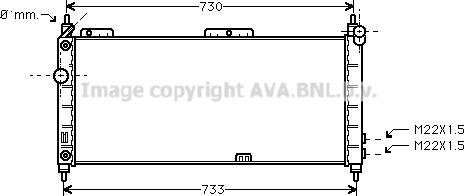 Prasco OLA2200 - Radiator, engine cooling autospares.lv