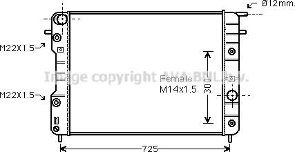 Prasco OLA2202 - Radiator, engine cooling autospares.lv