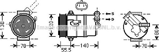 Prasco OLAK498 - Compressor, air conditioning autospares.lv